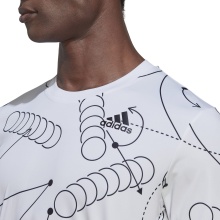 adidas Tennis-Tshirt Club Graphic Tee weiss Herren